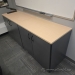 Blonde and Grey 2 Door Storage Cabinet, Locking